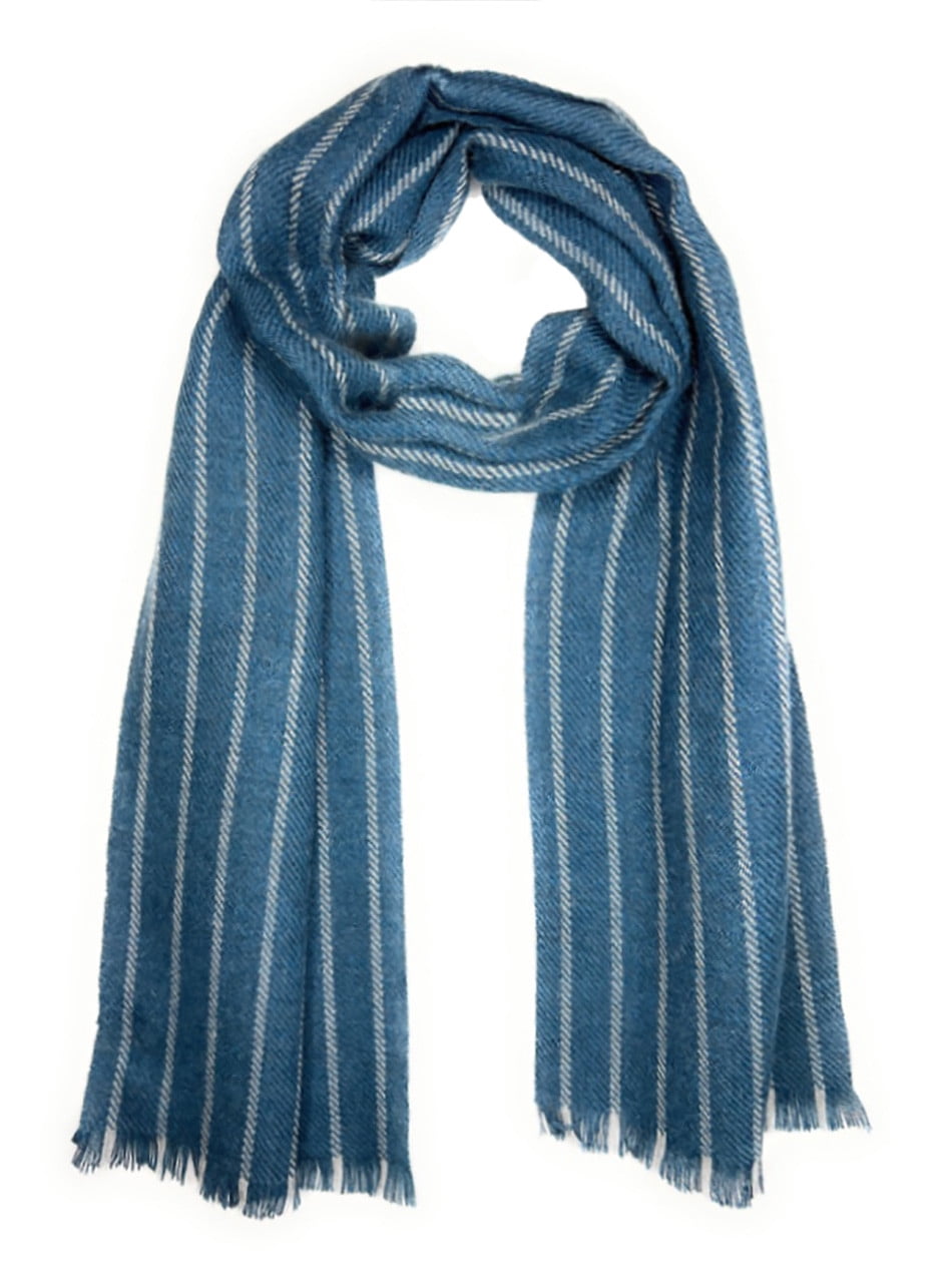 Alpaca Blend Scarf with Fringe - Elegant All-Season Accessory
