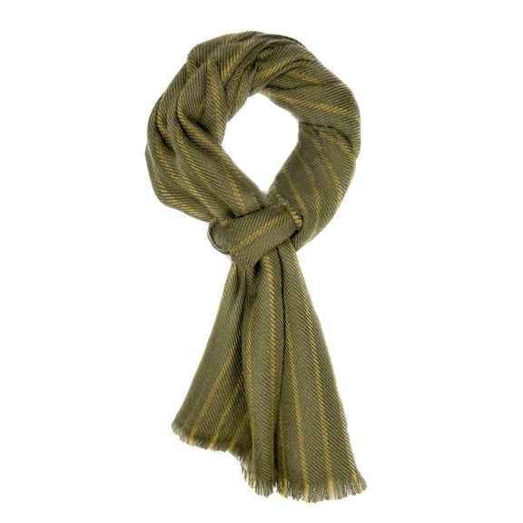Inca Fashions - Baby Alpaca Pinstripe Scarf for Women & Men – Hand-Loomed, Lightweight & Soft Winter Accessory – Elegant Cold Weather Wrap with Eyelash Fringe