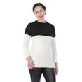 thumbnail image 1 of Inca Fashions - Colorblock Baby Alpaca and Suri Wool Pullover Sweater for Women, 1 of 4