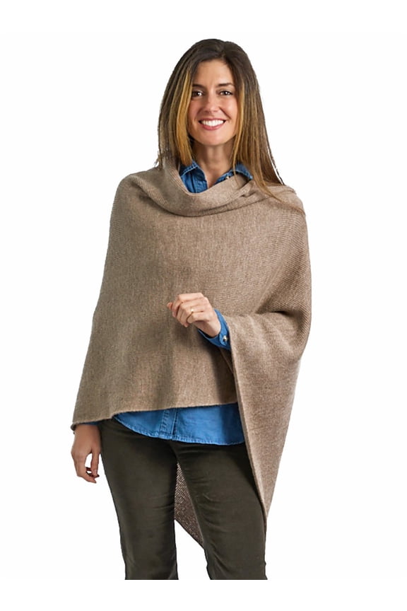 - Elodie Women’s Alpaca Sweater Poncho – 100% Baby Alpaca Wool | Asymmetrical Triangle Design | Soft, Warm & Lightweight Layer for All Seasons