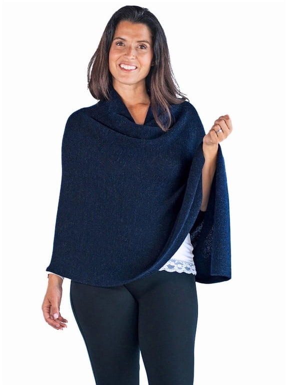 - Elodie Women’s Alpaca Sweater Poncho – 100% Baby Alpaca Wool | Asymmetrical Triangle Design | Soft, Warm & Lightweight Layer for All Seasons