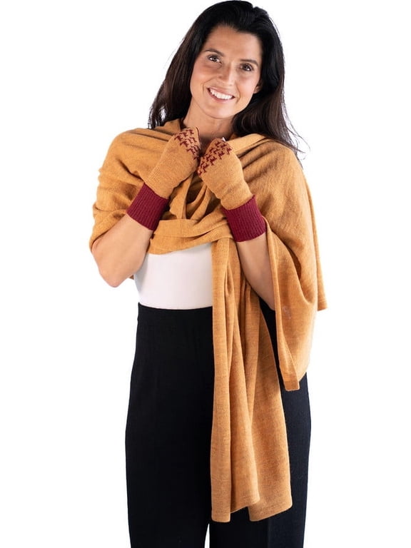 - Luxury Baby Alpaca Travel Wrap – 100% Baby Alpaca Wool | Ultra-Soft Shawl, Oversized Scarf & Cozy Layer for Women | Lightweight, Breathable & Hypoallergenic