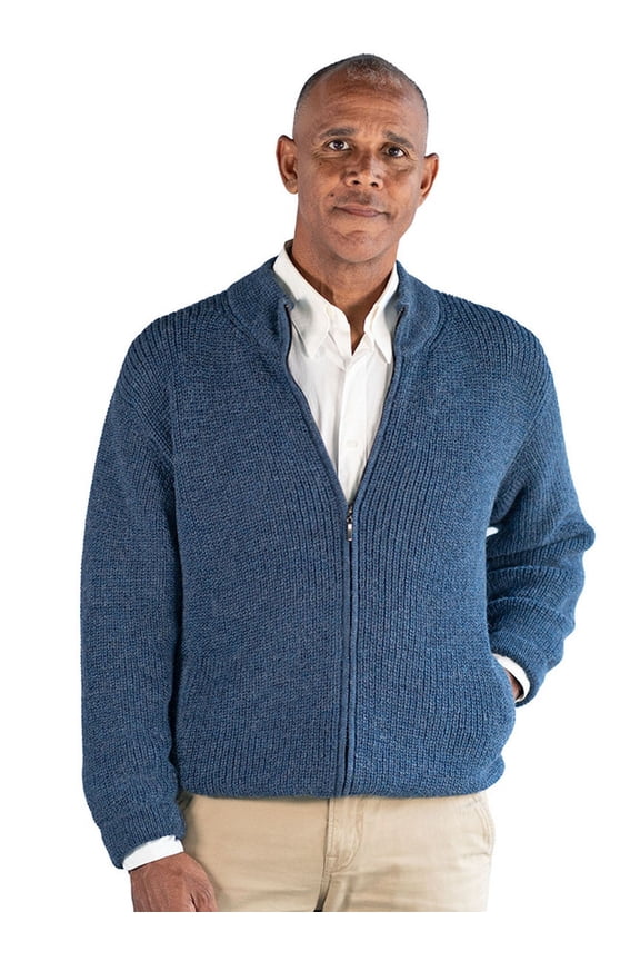 - Men’s Zip Front Cardigan – 100% Alpaca Wool Sweater – Warm, Lightweight, Thermoregulating Full-Zip Sweater for Cold Weather – Ultra-Soft, Breathable Layer