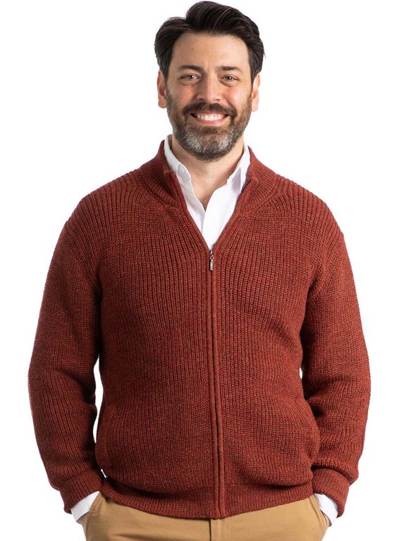 - Men’s Zip Front Cardigan – 100% Alpaca Wool Sweater – Warm, Lightweight, Thermoregulating Full-Zip Sweater for Cold Weather – Ultra-Soft, Breathable Layer