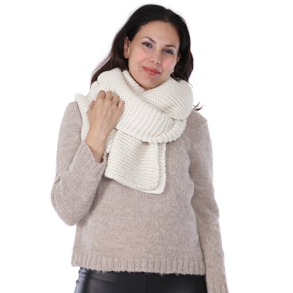 Inca Fashions - Olsen Hand Knit Luxury Alpaca Scarf - Dye Free