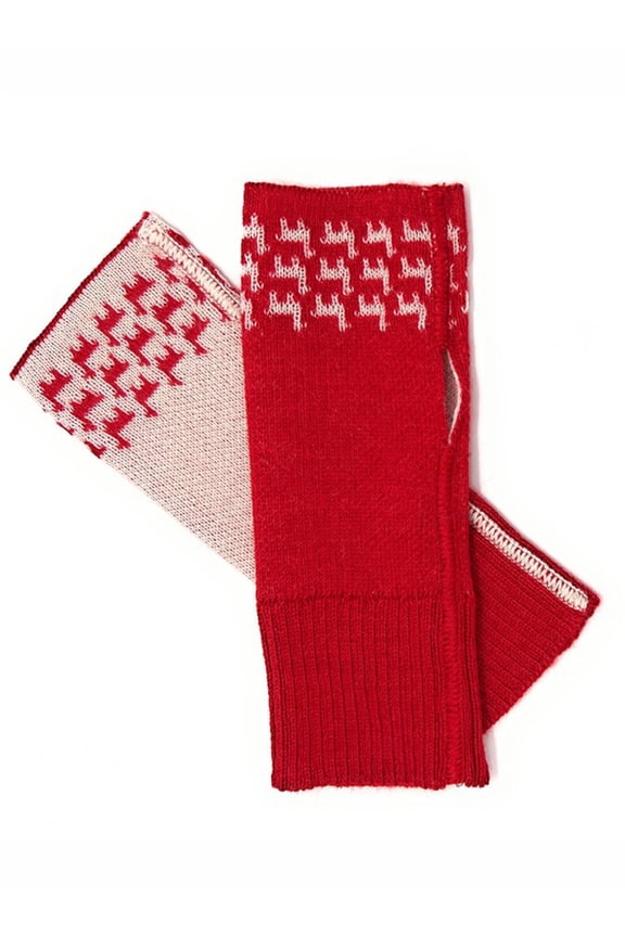 - Out to Play – Reversible Fingerless Mittens for Women & Men – 100% Baby Alpaca Wool – Warm, Lightweight Winter Gloves with Whimsical Alpaca Design