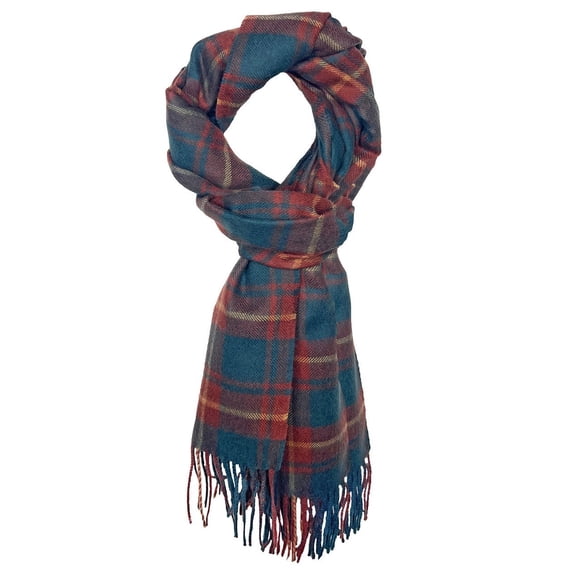 Inca Fashions - Tribeca Tartan Alpaca Scarf 100% Baby Alpaca Wool, Soft Plaid Winter Scarf Lightweight, Warm, Hypoallergenic, Sustainable Cold Weather Accessory for Men & Women