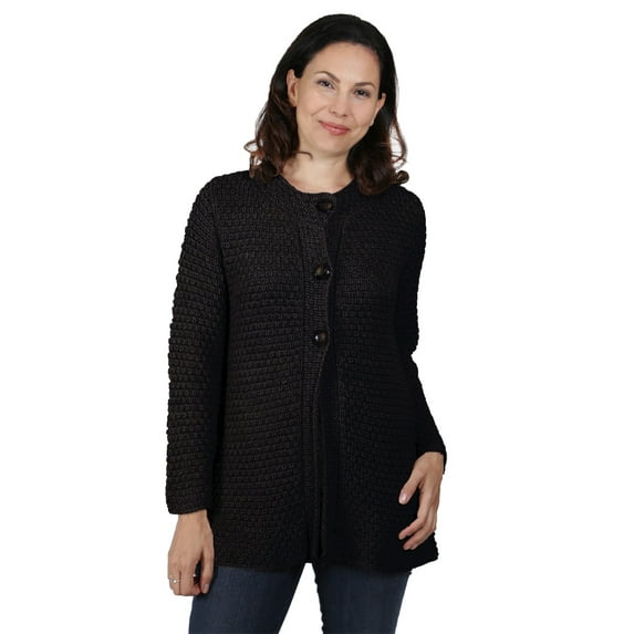 Inca Fashions ~ Womens Hand Knit Alpaca Swing Cardigan Thigh Length