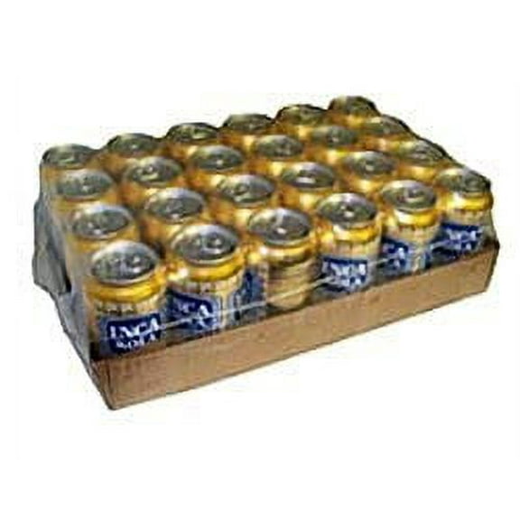 Inca Kola Golden Carbonated Beverage Soda - la kola dorada - 12 oz cans - 24pk