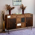 thumbnail image 1 of Inca Recycled Mango Wood Sideboard with 5 Drawers and 2 Doors, 1 of 5