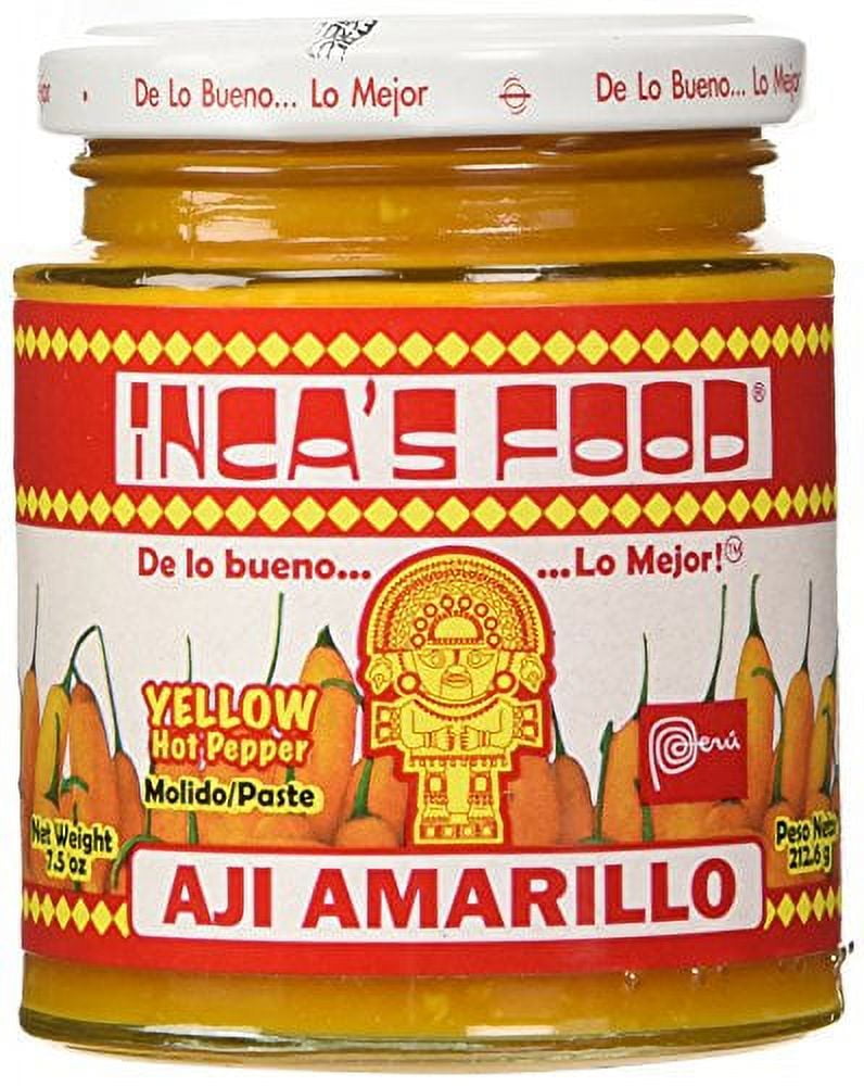 Inca's Food Aji Amarillo Paste Hot Yellow Pepper Paste, 7.5 Oz Jar