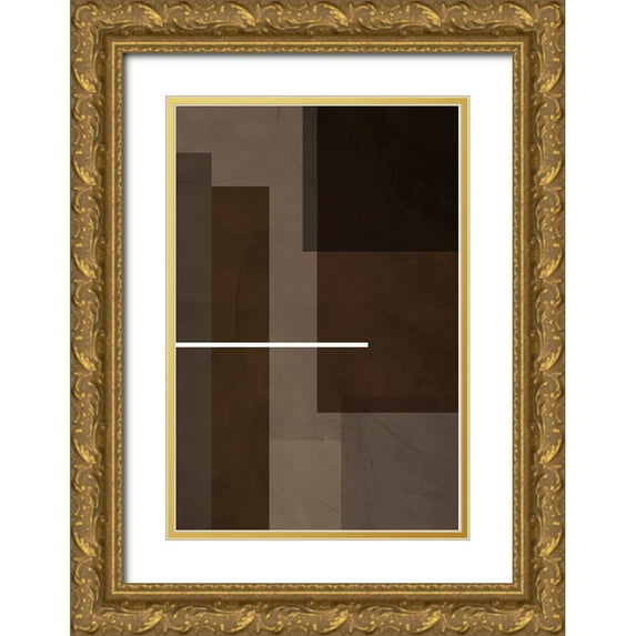 Incado 11x14 Gold Ornate Wood Framed with Double Matting Museum Art Print Titled - Blocks