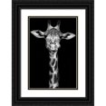 thumbnail image 1 of Incado 13x18 Black Ornate Wood Framed with Double Matting Museum Art Print Titled - Giraffe, 1 of 4