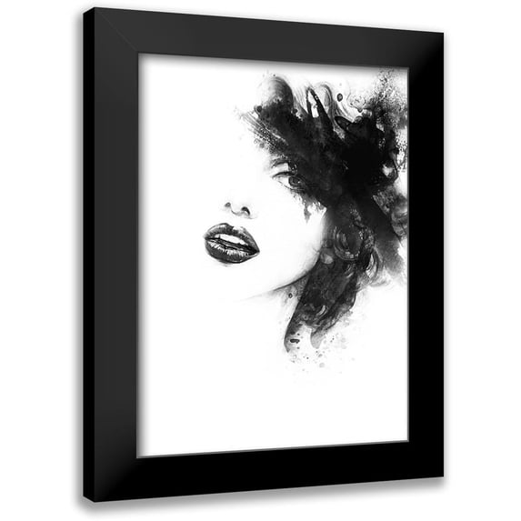 Incado 14x18 Black Modern Framed Museum Art Print Titled - Shadow Girl