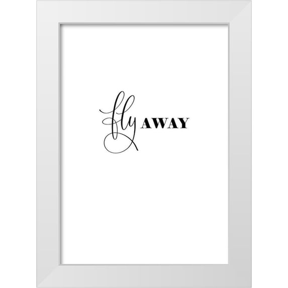 Incado 14x18 White Modern Wood Framed Museum Art Print Titled - Fly Away