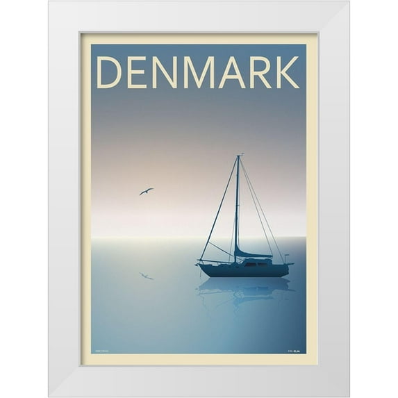Incado 14x18 White Modern Wood Framed Museum Art Print Titled - Ribe