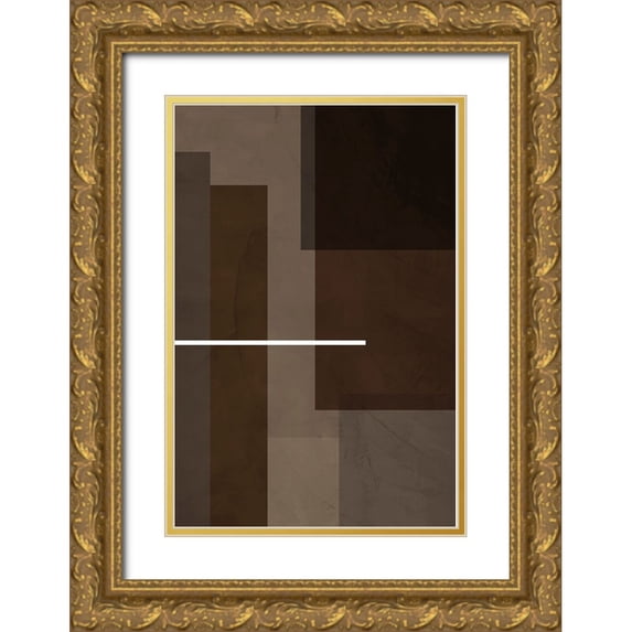 Incado 23x32 Gold Ornate Wood Framed with Double Matting Museum Art Print Titled - Blocks