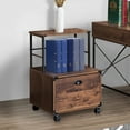 thumbnail image 1 of Incadozo Mobile File Cabinet with Shelf, Black, 1 of 6