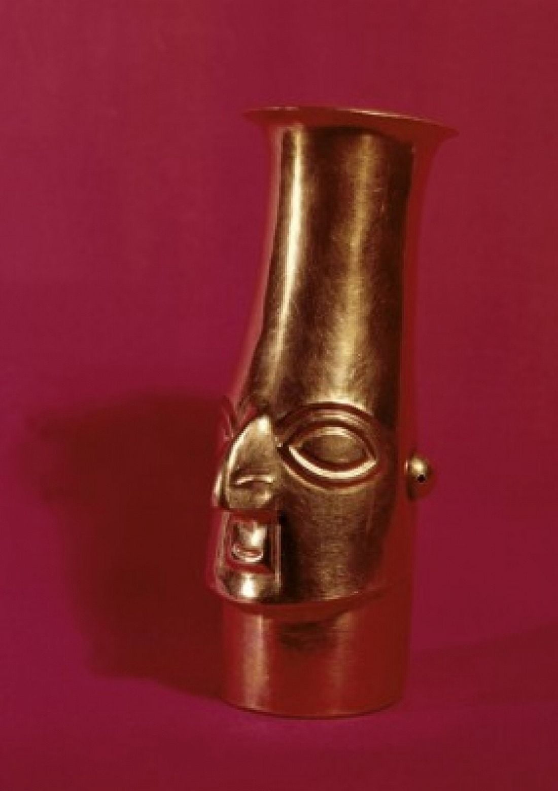 Incan Effigy Head Beaker Pre-Columbian Canvas Art - (24 x 36)
