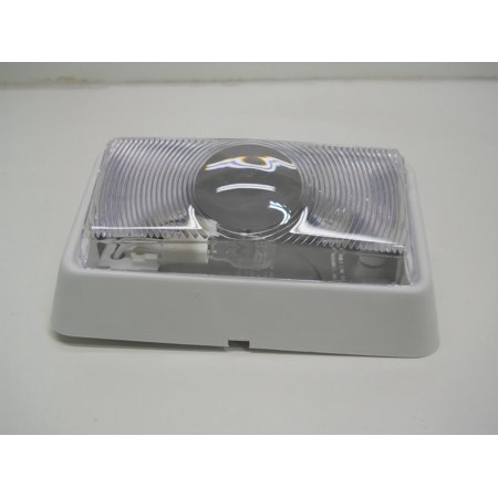 Incandescent 12V RV Camper Trailer Porch Security Light / Angled White Base