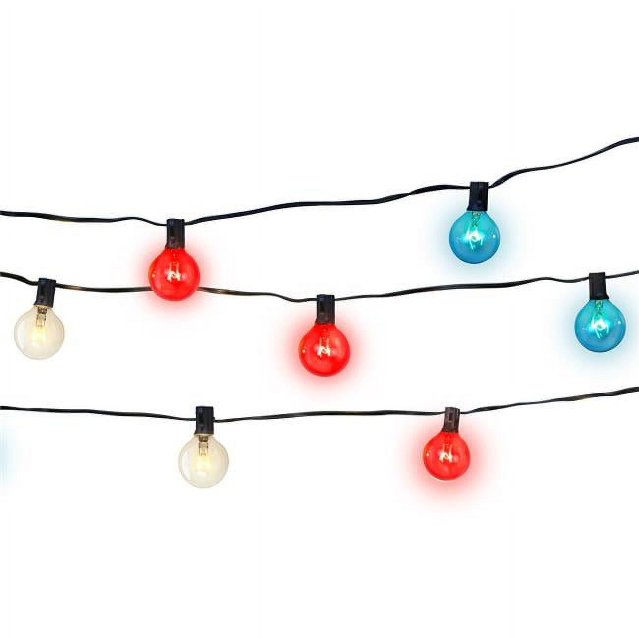 Incandescent G40 Globe Christmas Lights, Multi Color 25 Count