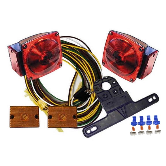 Incandescent Under 80" Trailer Marker Stop Brake Turn Tail Light Kit / Wiring