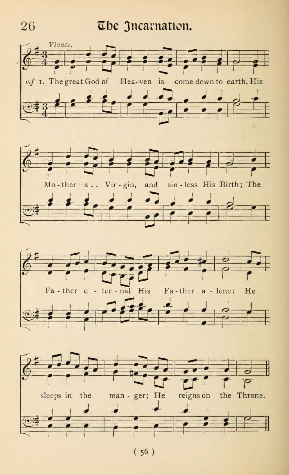 Incarnation 1 Christmas Carols New & Old 1850 Canvas Art - (18 x 24)