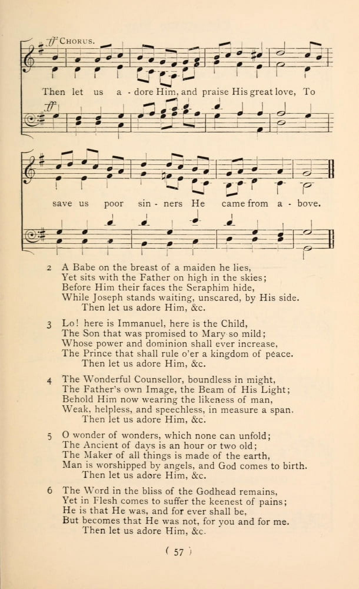 Incarnation 2 Christmas Carols New & Old 1850 Canvas Art - (24 x 36)