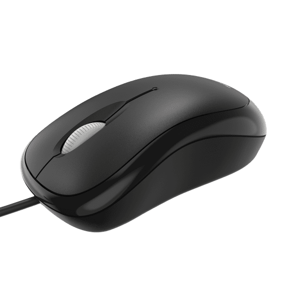 Incase Basic Optical Mouse  Designed by Microsoft  Comfortable Right/Left Hand Use, Battery-Free Wired Mouse for PC/Laptop/Desktop, Fast Scroll Scroll Wheel, Works with Mac/Windows Computers