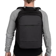 Incase City Backpack - 24L Main Storage Compartment with 16 Faux Fur Laptop Pocket, Front Organizational Pocket, Quick Access Pocket, Everyday Tech Backpack - Black