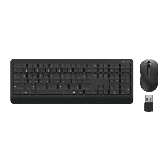 Incase Wireless Desktop 900 Keyboard and Mouse Combo - Designed by Microsoft Quiet Touch Keys, Ambidextrous Design, Customizable Hotkeys, Two Year Battery Life