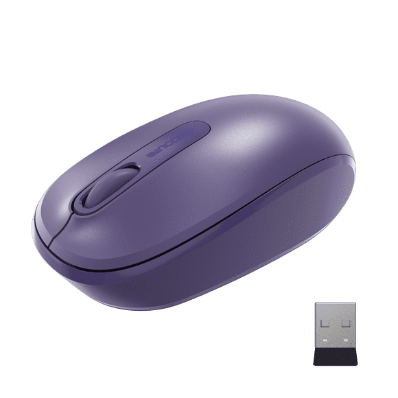 Incase Wireless Mobile Mouse 1850 – Designed by Microsoft – Compact, Comfortable, Right/Left Hand Use, 6-Month Battery Life, Nano Transceiver, Works with Mac/Windows 8/10/11 - Purple