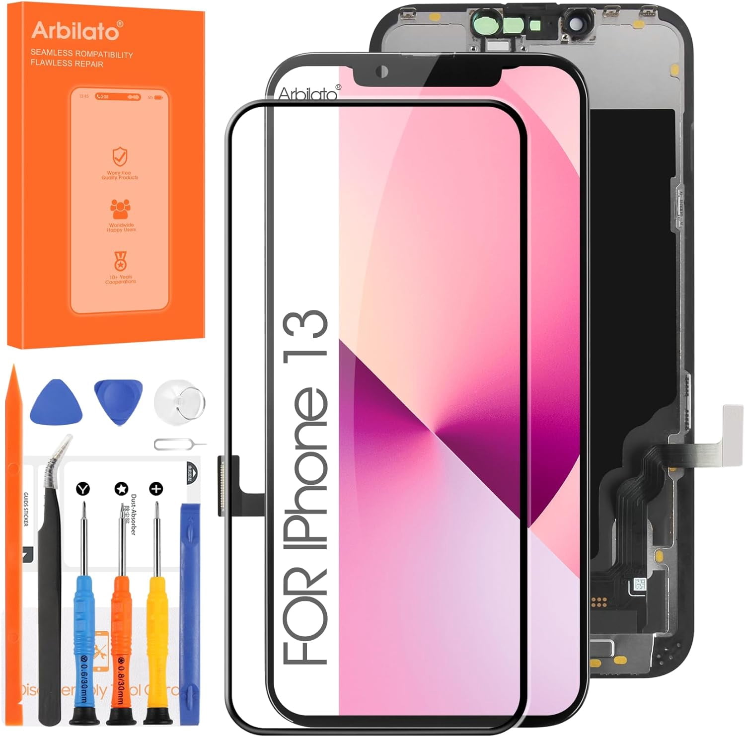 Écran De Remplacement Pour IPhone 13 - LCD Incell 6.1 Pouces, Compatible A2633, A2482, A2631, Etc.