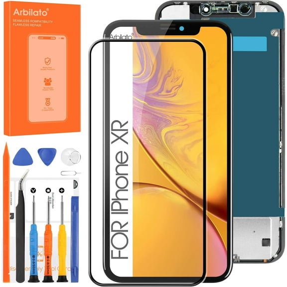 Incell Screen for iPhone XR Screen Replacement for iPhone A1984 LCD Screen A2106,A2105,A2018 Touch Display Digitizer Assembly Repair PartsBlack No Face ID