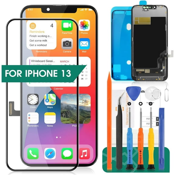 Incell for iPhone 13 Screen Replacement for iPhone 13 LCD Screen for A2633 A2482 A2631 A2634 A2635 Touch Screen Display Digitizer Assembly Repair Kits(Not Original)