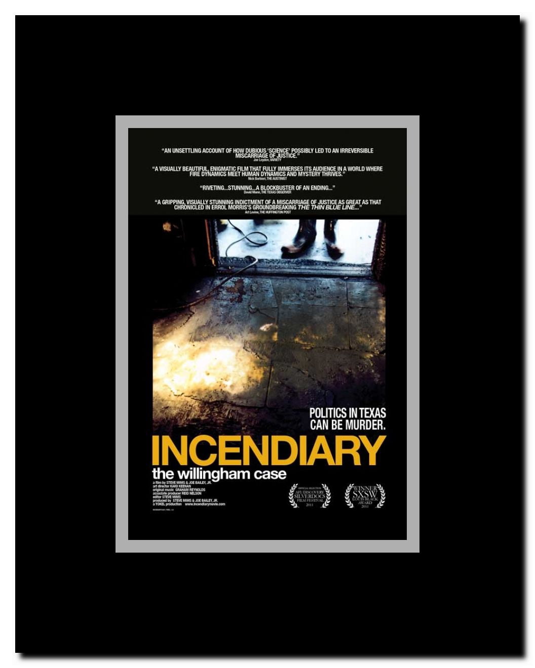 Incendiary: The Willingham Case Framed Movie Poster