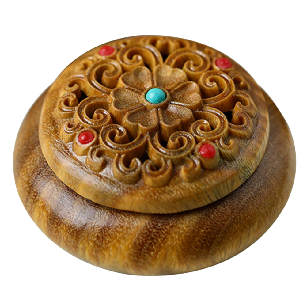 Incense Balls Box Sandalwood Incense Balls Storage Hollow Wood