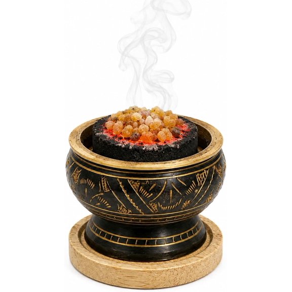 Incense Brass Burner (Black)
