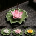 thumbnail image 1 of Incense Burner Ceramic Lotus Sticks Holder,Lotus Flower Incense Peace Meditation Handmade Incense Holders for Home Décor Yoga, 1 of 2
