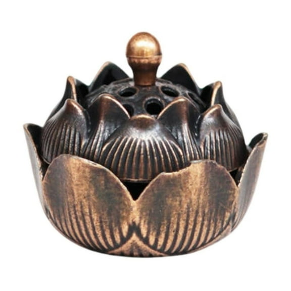 Incense Burner Coil Sticky Powder Copper Alloy Furnace Ceremony Tea Peripheral Mini Lotus