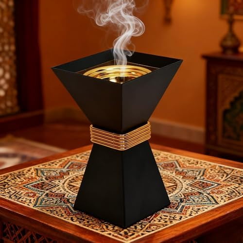Incense Burner Frankincense Charcoal Incense Stand Metal Vintage Aroma Lamp Incense Holder Iron Home Scented TabletopBlack$$Home Decor, Kitchen, & Other