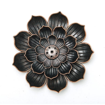 Incense Burner Holder Plate Buddhism Lotus Censer Bronze Incense Burner