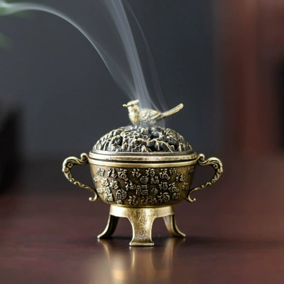 Incense Burner Household Room Aroma Diffuser Decoration Fukuda Magpie Design Metal Copper Alloy Incense Burner For Aromatherapy Tea Ceremony Peripheral 1* Incense Burner