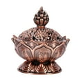 thumbnail image 1 of Incense Burner,Vintage Backflow Smoke Incense Burner ,Cone Coil Incense Burner Ash Catcher with Lid (Red Bronze), 1 of 7