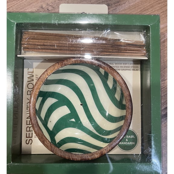 Incense Burner for Yoga Meditation home decor  Gift Set - Wood Round Burner + 11 sticks  Incense Sticks  Lime Basil & mandarin,palo santo &vanilla ,Green tea & Yuzu English Oak & Black currant(1pack)