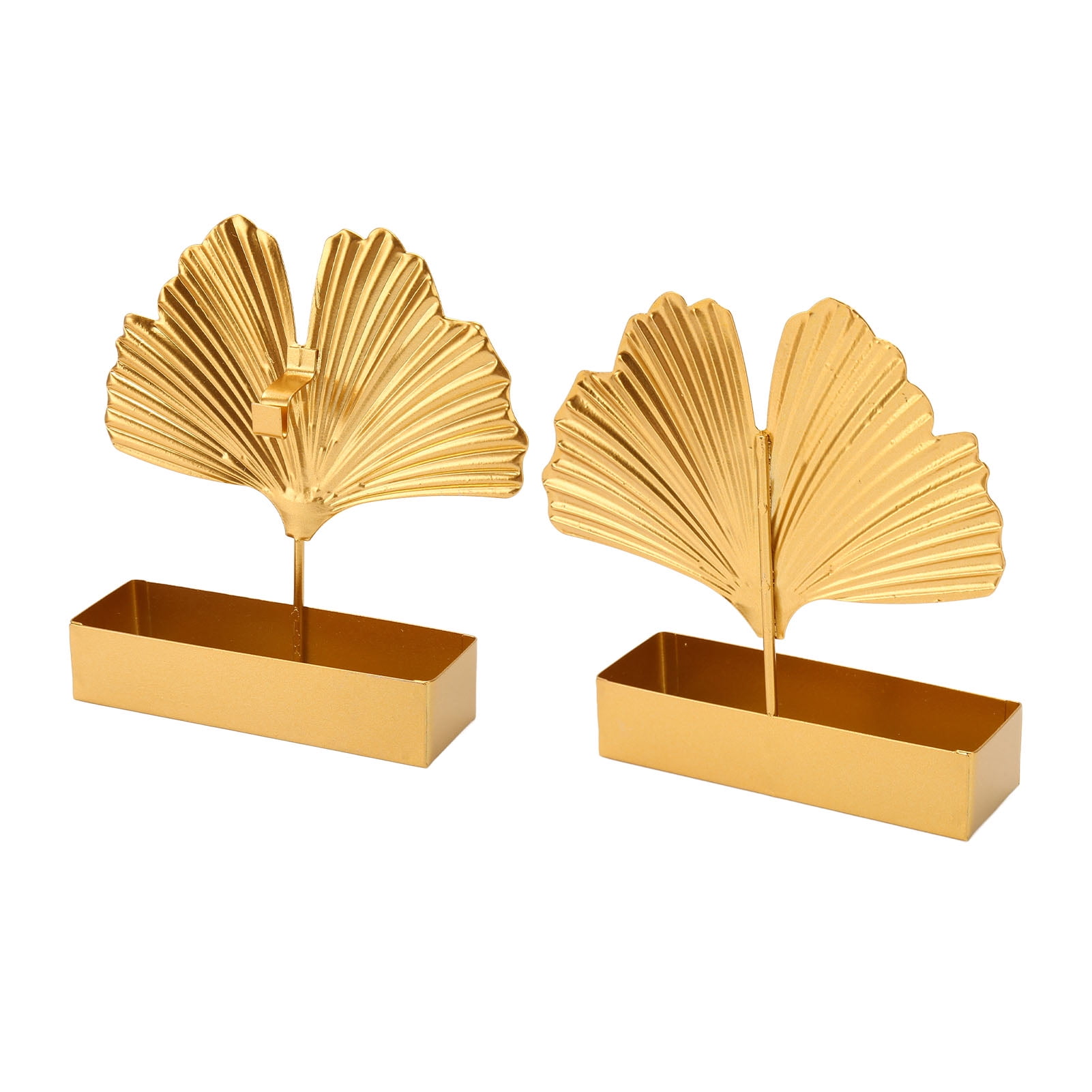 Incense Coil Holder Rack, Iron Dirts Collection Bottom Slot Ginkgo Leaf Incense Coil Rack Gold