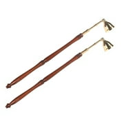 Incense Garden Candle Snuffer - 2 Pack - Brass Tip with Wood Handle