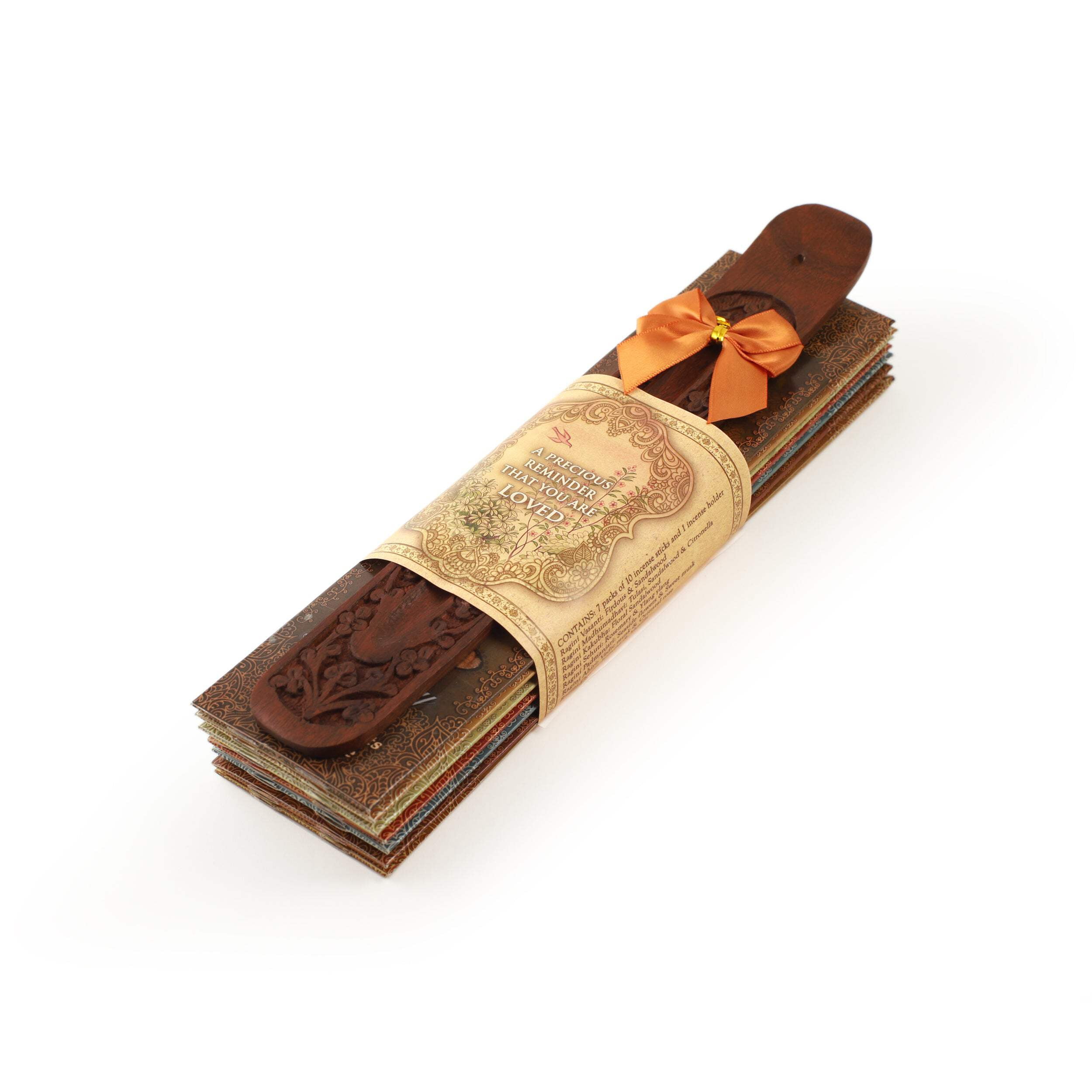 Incense Gift Set - Flat Burner + 7 Harmony Incense Stick  greeting A Precious Reminder that You are Loved