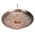 Incense Holder Five Blessing Plate Stick Burner Stand Purple Bronze