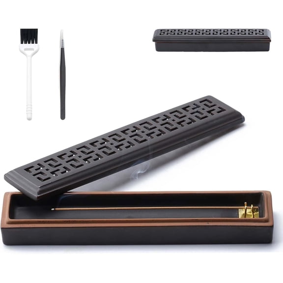 Incense Holder for Sticks，Ceramic Insence-Stick Holder Ash Catcher，Incense Holder Timkburner for Meditation Yoga Spa Room Decor